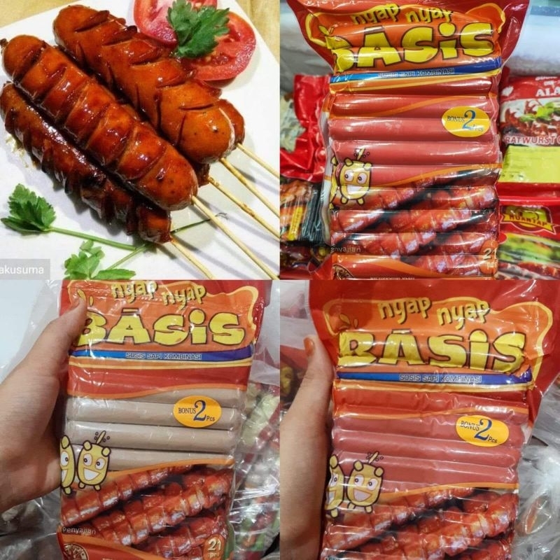 

Sosis basis merah dan sosis putih kingsfood, 1pack isi 22+bonus 2 uk 500gr