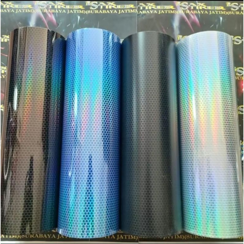 SKOTLET HYBRID HEXAGON SARANG TAWON HOLOGRAM BUNGLON CAMELEON TRANSPARAN VARIASI LAMPU MOTOR DAN MOB