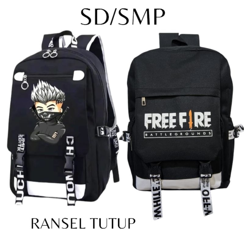 Tas sekolah FREEFIRE SD smpay kls 4/Tas sekolah FREEFIRE SD LED/Tas FREEFIRE LED/Tas anak laki laki/