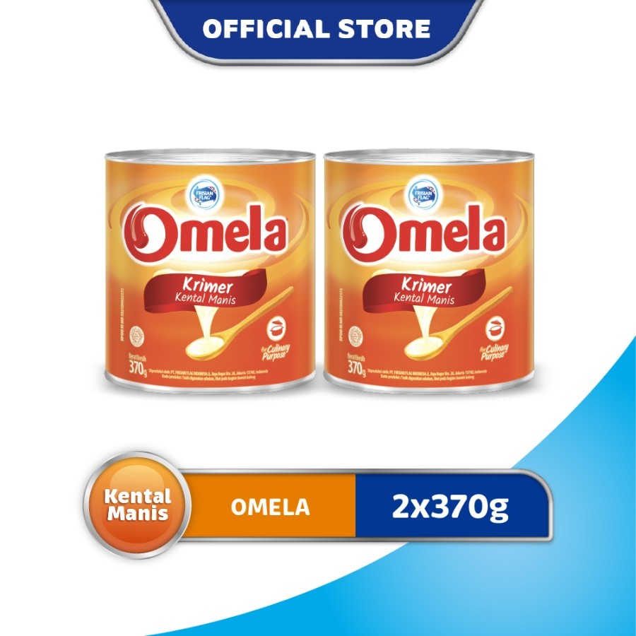 

Frisian Flag Omela Krimer Kental Manis Kaleng 370 Gram x 2Pcs
