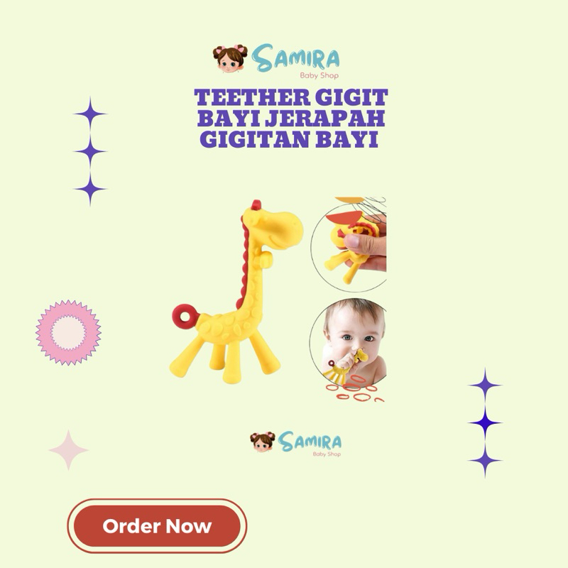 Teether Gigit Bayi Jerapah Gigitan Bayi /Perangsang Gusi/Gigi Bayi