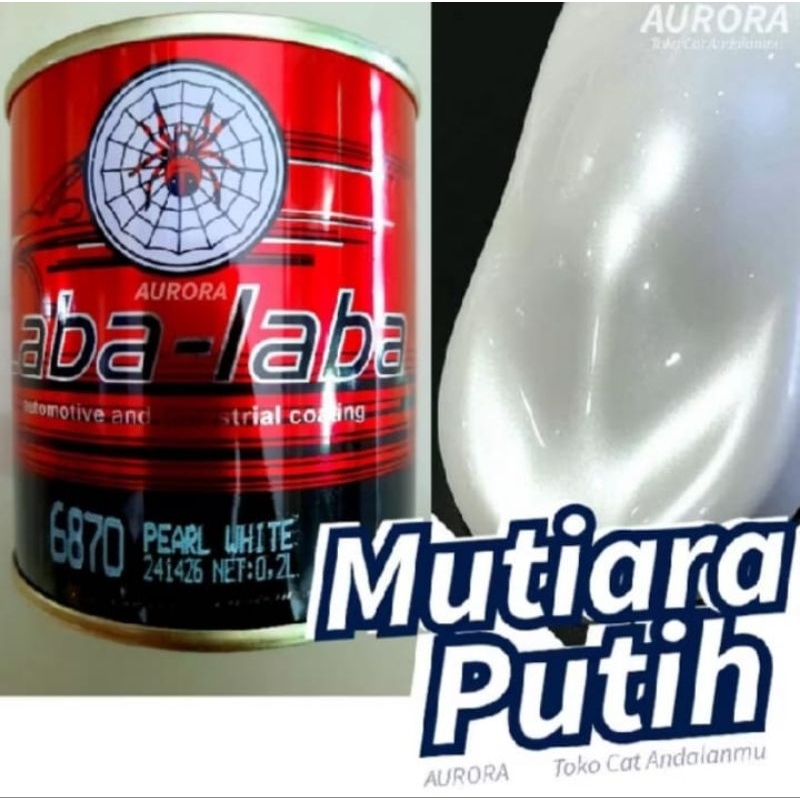 Cat Mutiara Putih Laba-Laba 6870 Pearl White