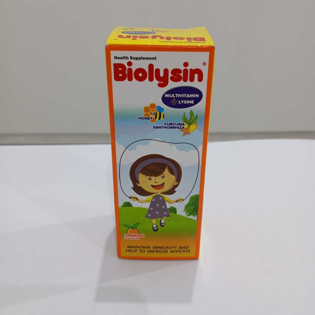 BIOLYSIN MULTIVITAMIN + LYSINE RASA JERUK SIRUP 60 ML