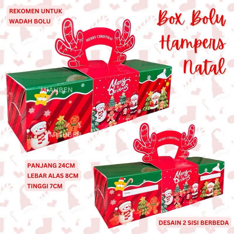 

isi 5 set Kotak hampers bolu edisi natal box bolu natal