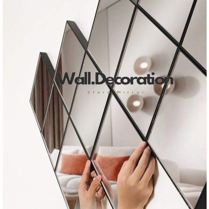 Cermin Dinding Tempel Cermin Dinding 30x30cm