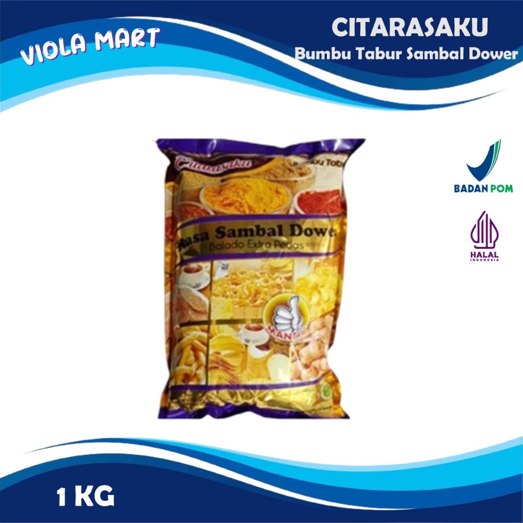 

CITARASAKU Bumbu Tabur Instant Rasa Sambal Dower 1kg/ Bubuk Tabur Super Pedas