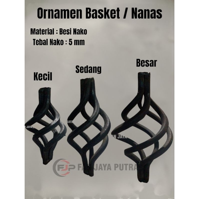 Ornamen Pagar Besi Basket / Nanas | Aksesories Nanas / Basket Pagar Besi Tralis Ralling Tangga