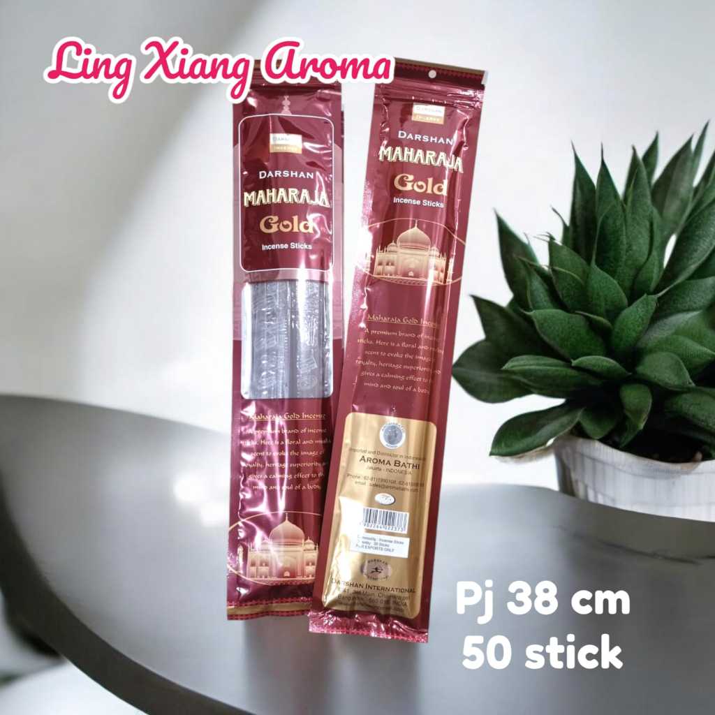 Dupa India Aromaterapi Hio Darshan Maharaja Gold Panjang Isi 50 Batang