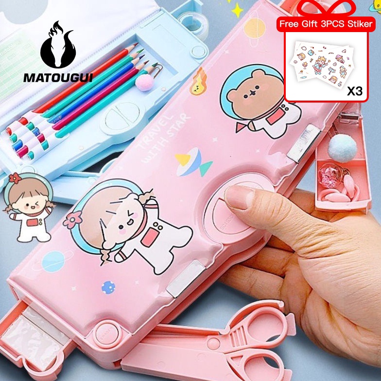 

ART U4L MATOUGUI Kotak PensilTempat Pensil Bahan Plastik Multifungsi UntukMultifungsi Kotak Penyimpanan Alat Tulis Kartun Lucu Tempat PensilTempat Pensil Astronot Untuk Motif Unicorn