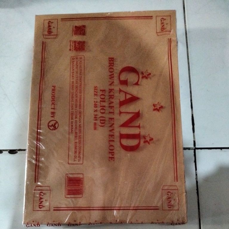 

ART R4D5 Amplop Coklat F4 Folio 24 x 345 mm isi 1 Lembar