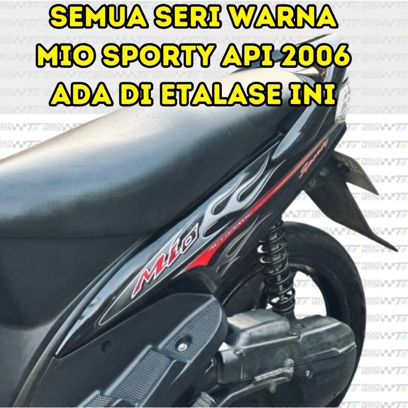 STRIPING YAMAHA MIO 2006 2007 PUTIH SILVER PERAK HITAM BIRU API STANDAR ORIGINAL STICKER LIS LIST DE