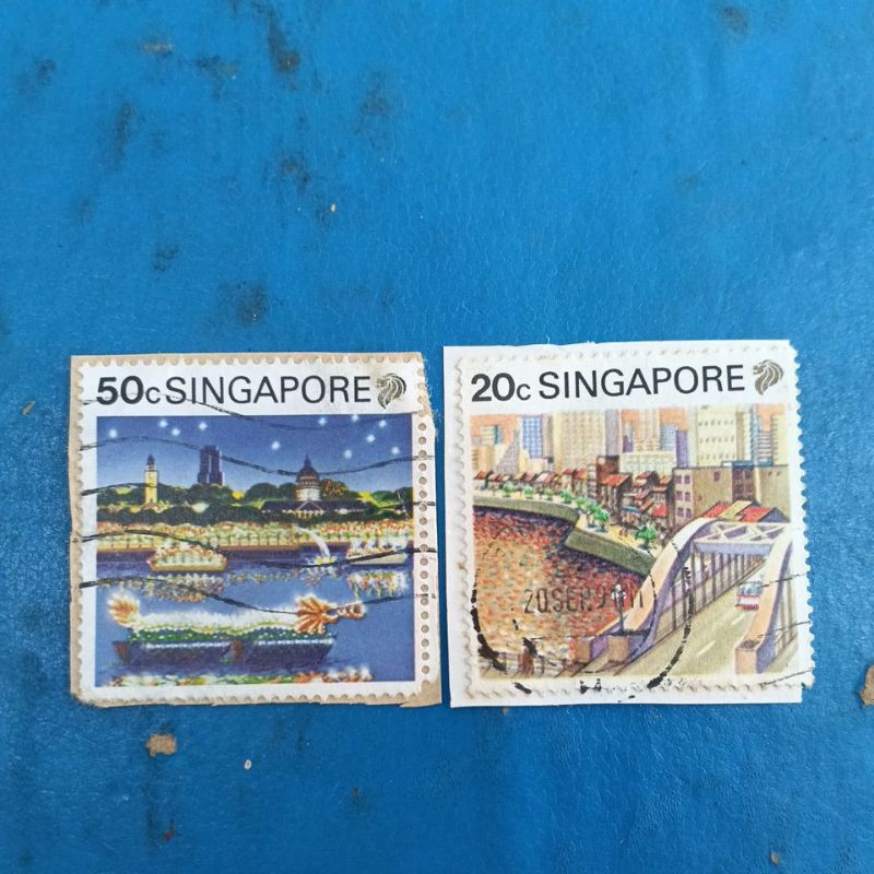 

perangko bekas Singapura
