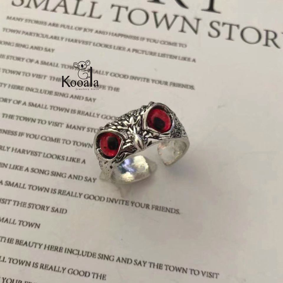 Cincin Owl Devil Fashion Pria Kece Terbaru Model Burung Hantu Vintage Elegan Kekinian
