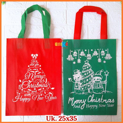 

Tas Souvenir NATAL 25x35x8 Goodiebag Natal Tas Hampers Natal Merry Christmas