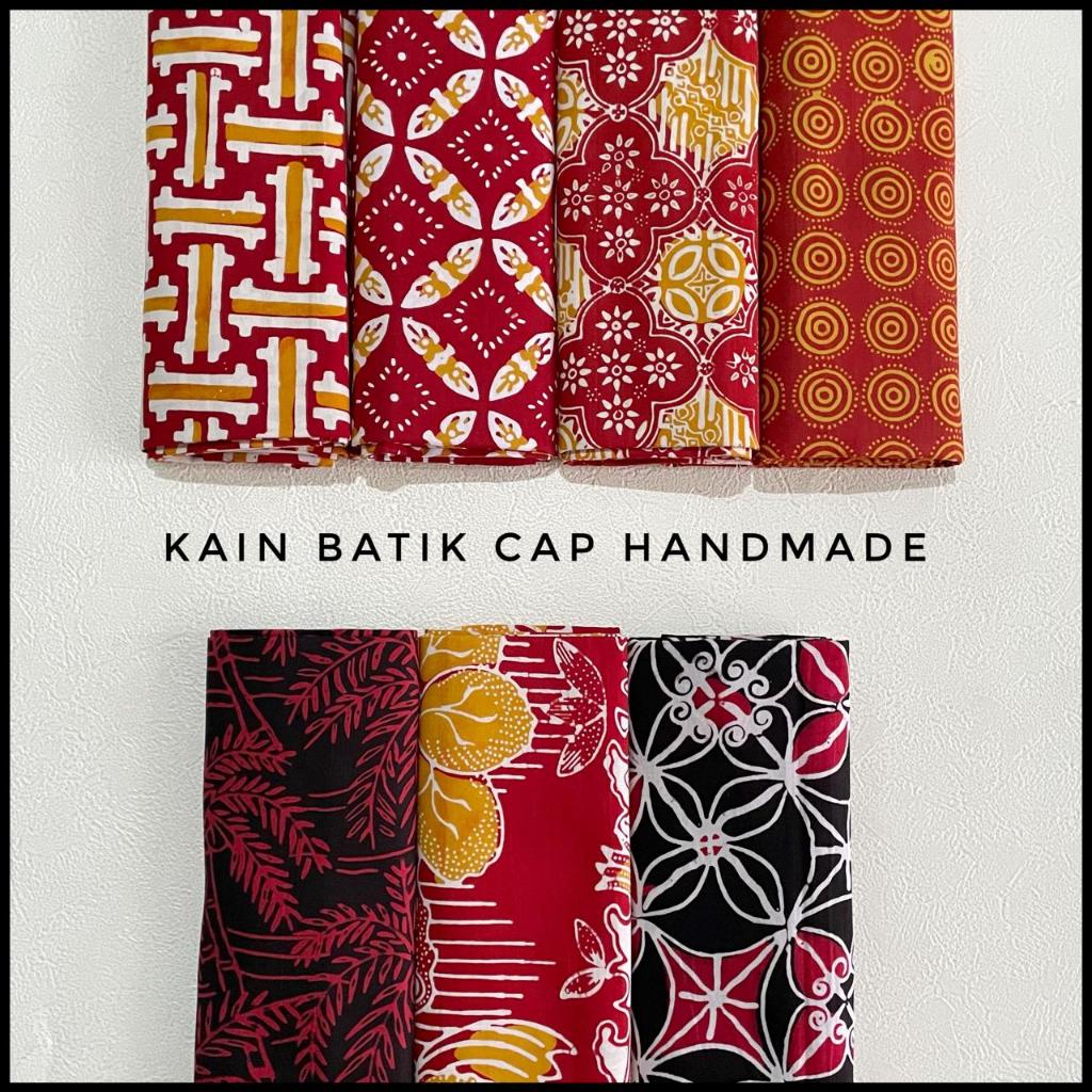 Kain Batik Cap 2 Warna Merah Batik Pekalongan