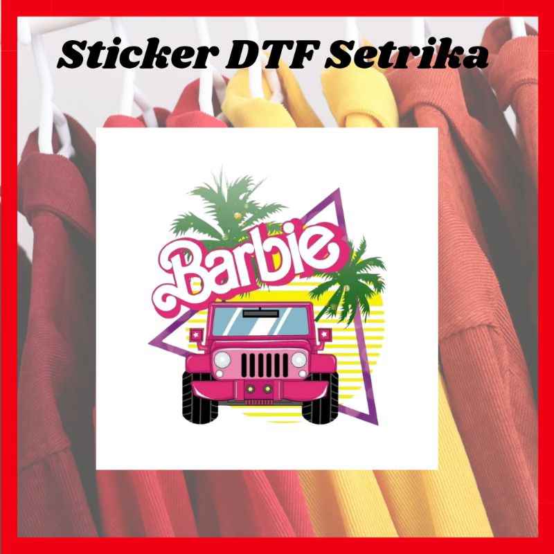 

STICKER SABLON DTF MOTIF BARBIE 7 x 7 Cm