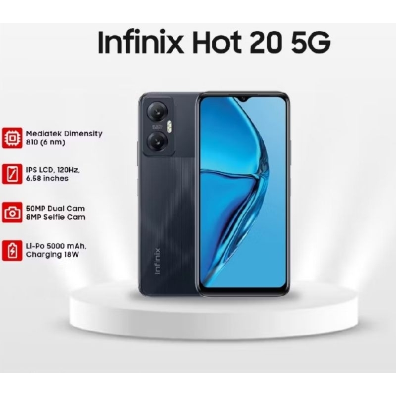 INFINIX HOT 20 5G RAM 4+3/128GB ORIGINAL GARANSI RESMI