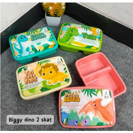 Lunch Box Torino / Tempat Makan Sekat DINOSAURUS / Lunch Box Dino Souvenir Ulang Tahun Anak