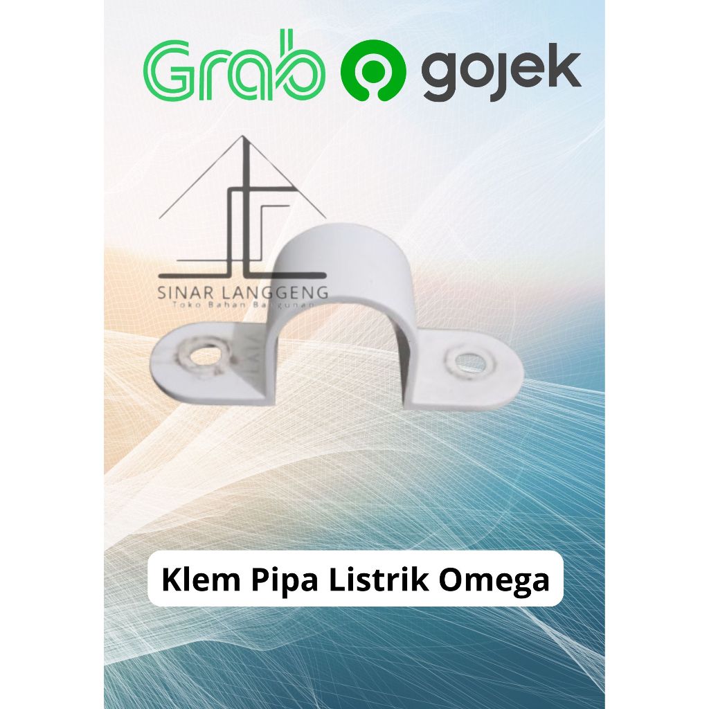 Klem Pipa Kabel Listrik Conduit Omega 20mm / Clamp Paku Listrik PVC