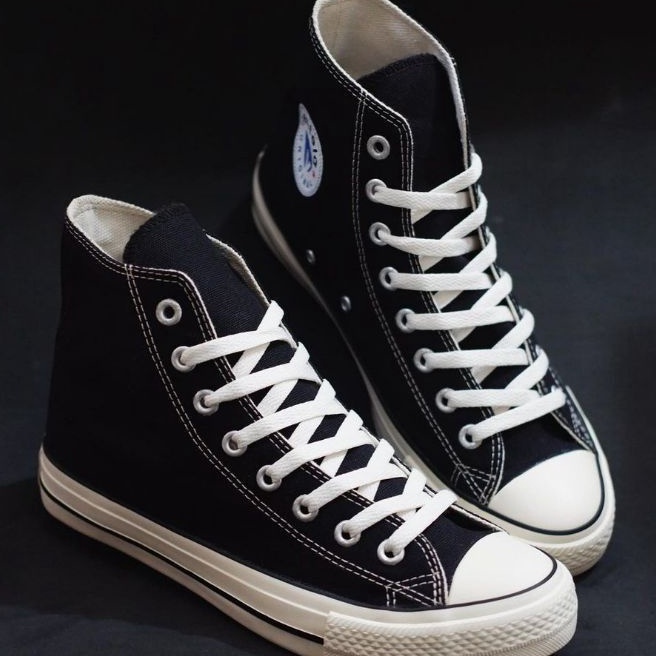 KF7 SEPATU CONVERS ALLSTAR 7S BOOTS Sepatu warior canvas hitam full unisex anak cowok cewek Sepatu s