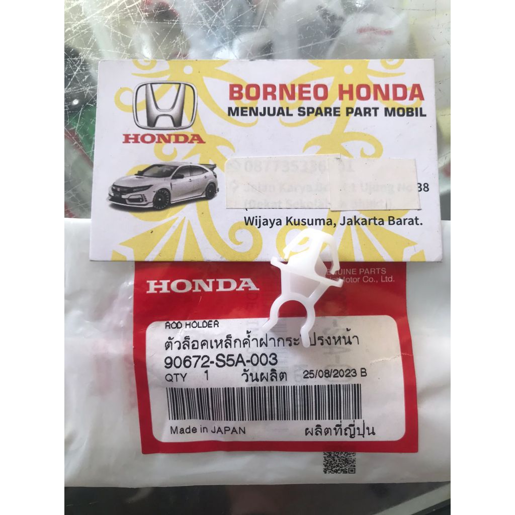 KLIP PENAHAN BESI TIANG KAP MESIN MOBILIO BRIO JAZZ GE8 S RS WRV BRV DG3 CRV GEN 3 RE1 RE3 2007 2008