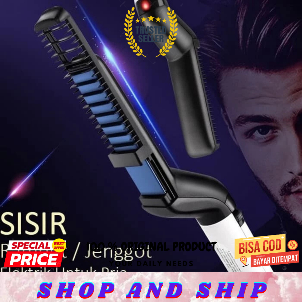 Hair Styling Catokan Sisir Rambut Elektrik Pelurus Rambut dan Jenggot Hair Styling 10 W PREMIUM ORIG