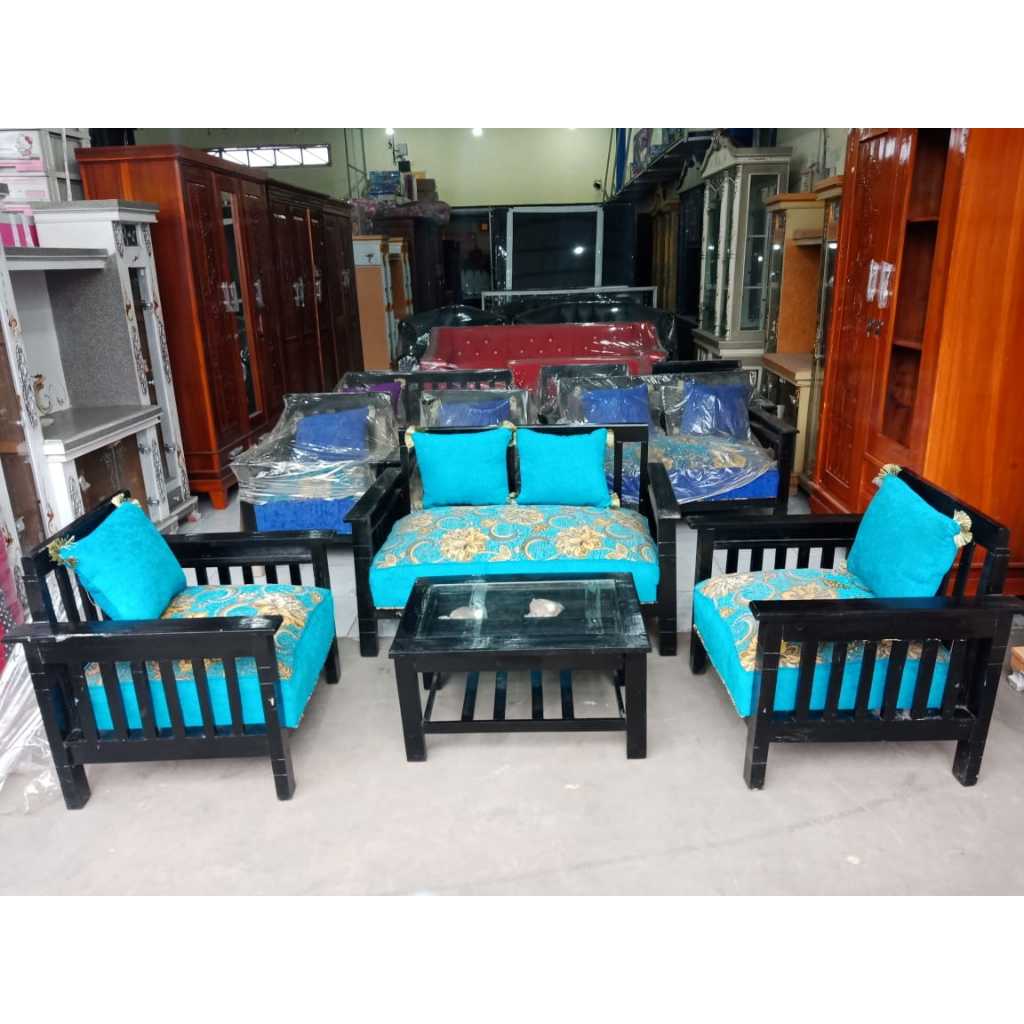 SOFA TAMU MINIMALIS 211 / SOFA KAYU 211 MEJA PASIR / BANGKU SOFA RUANG TAMU