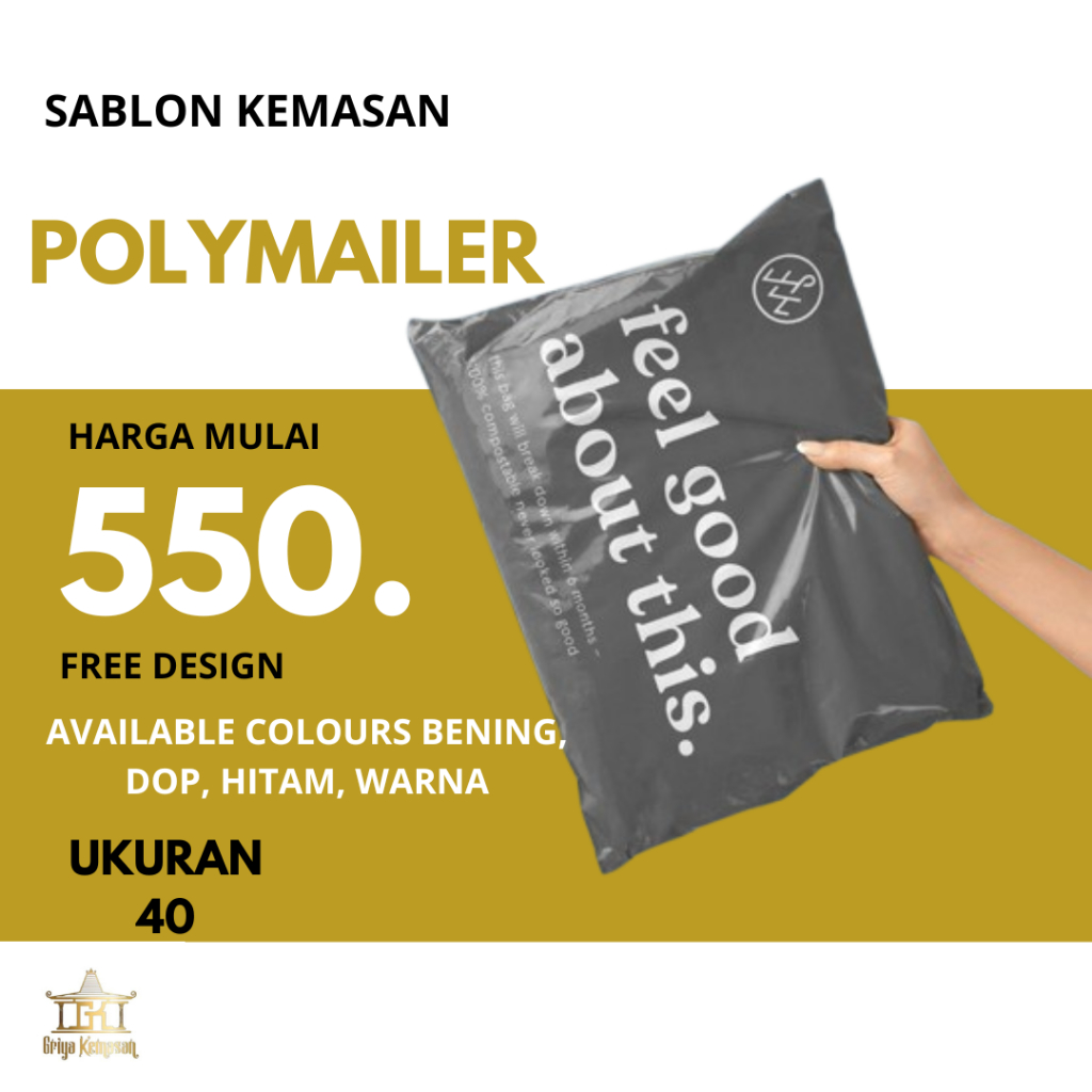SABLON POLYMAILER SABLON PLASTIK OLSHOP SABLON PLASTIK REKAT SABLON PLASTIK POLYMAILER UKURAN 42