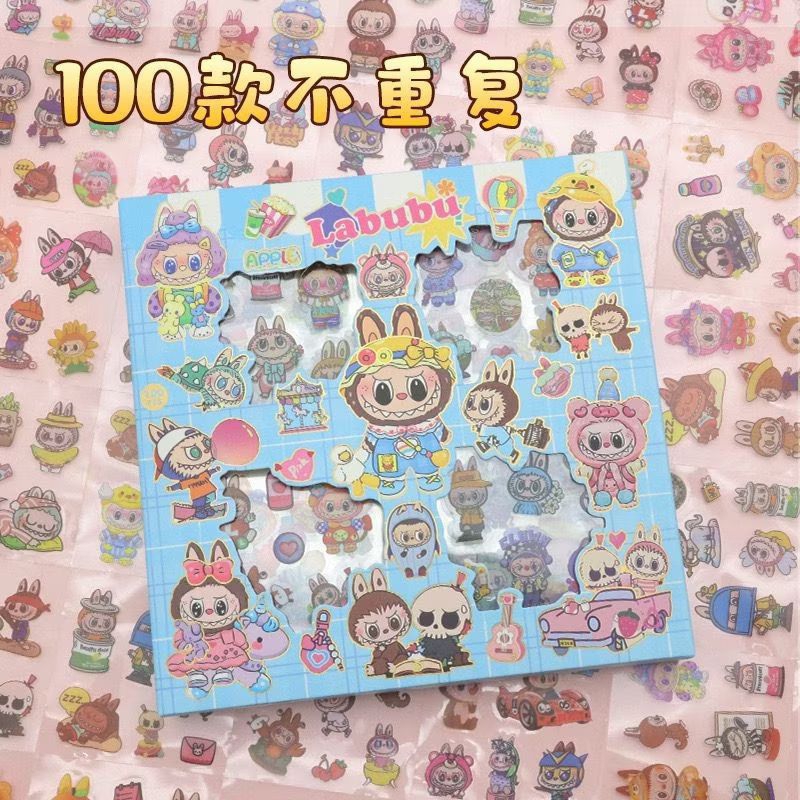 

Stiker Box LabuBu Isi 100 / Stiker Tempel Labubu 1BOX Isi 100 / 100 PCS Stiker Box LabuBu New