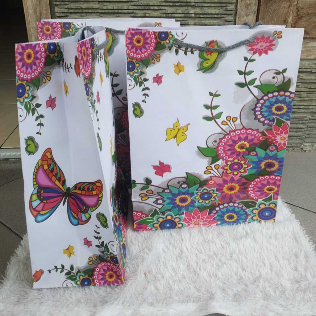 

1 LUSIN(ISI 12)TAS FULL COLOUR (size 26x13x33) TAS BINGKISAN | PAPERBAG PARCE