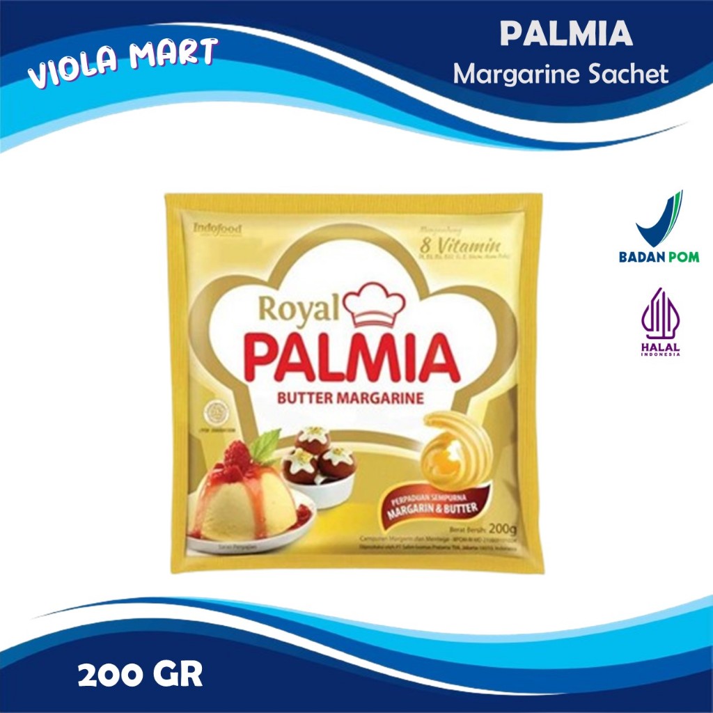 

ROYAL PALMIA BUTTER MARGARINE 200gr / Margarine Sachet GOOD QUALITY {Tersedia Harga Grosir}