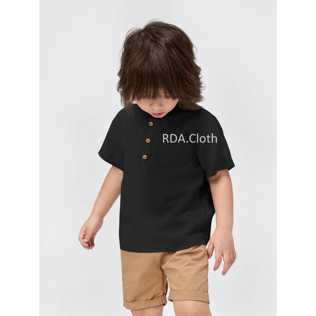 Kemeja Anak Laki-Laki Lengan Pendek Umur 2-8 Tahun