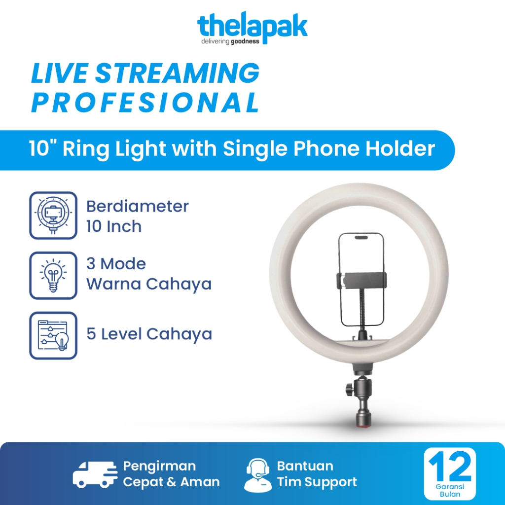 Lampu Ring Light RTako AR-GTB06 RingLight dengan Holder HP Lighting Vlog