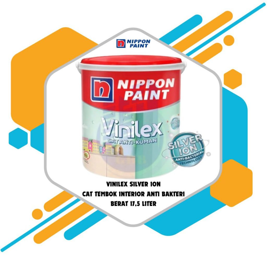 CAT TEMBOK VINILEX SILVER ION 17,5 KG / CUSTOM WARNA / NIPPON PAINT 1 PAIL TINTING