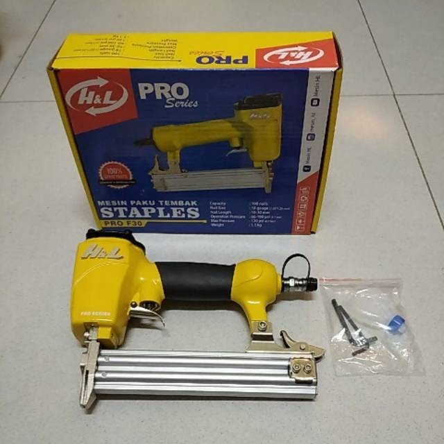 Mesin Paku Tembak / Staples Tembak Angin / Air Nailer Gun Angin TORA Air nailer F30 mesin tembak pak