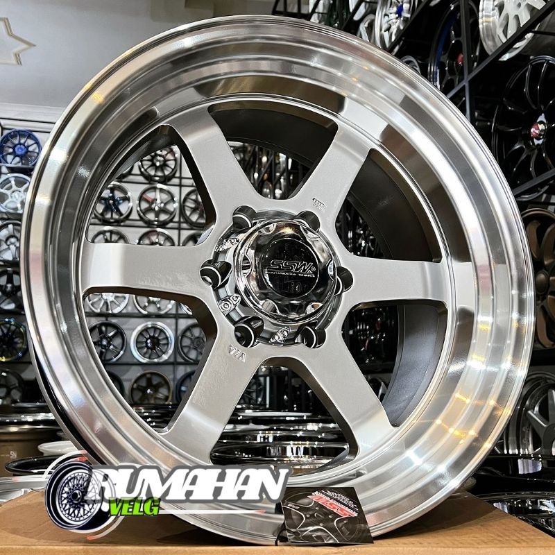 BONUS PENTIL velg mobil racing R18 TE37 SSW ORIGINAL LEBAR 9 velg mobil ring 18 velg racing mobil im