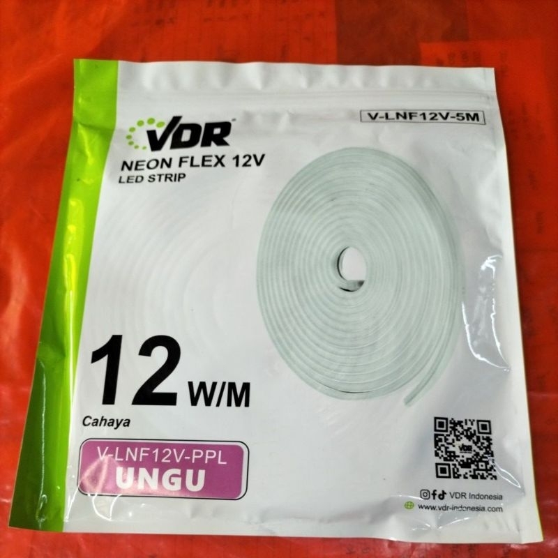 lampu led neon flex 12V warna ungu VDR