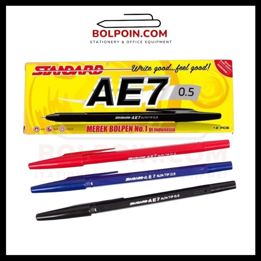 

Bolpen STANDARD AE7 0.5 mm Ecer Ballpoint Standard