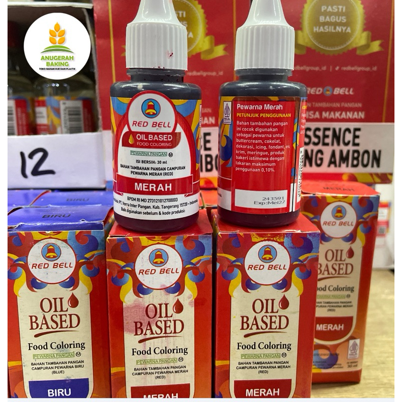 

[REDBELL] Oil Based Red/ Pewarna Makanan Premium 30Ml-Merah (Red)