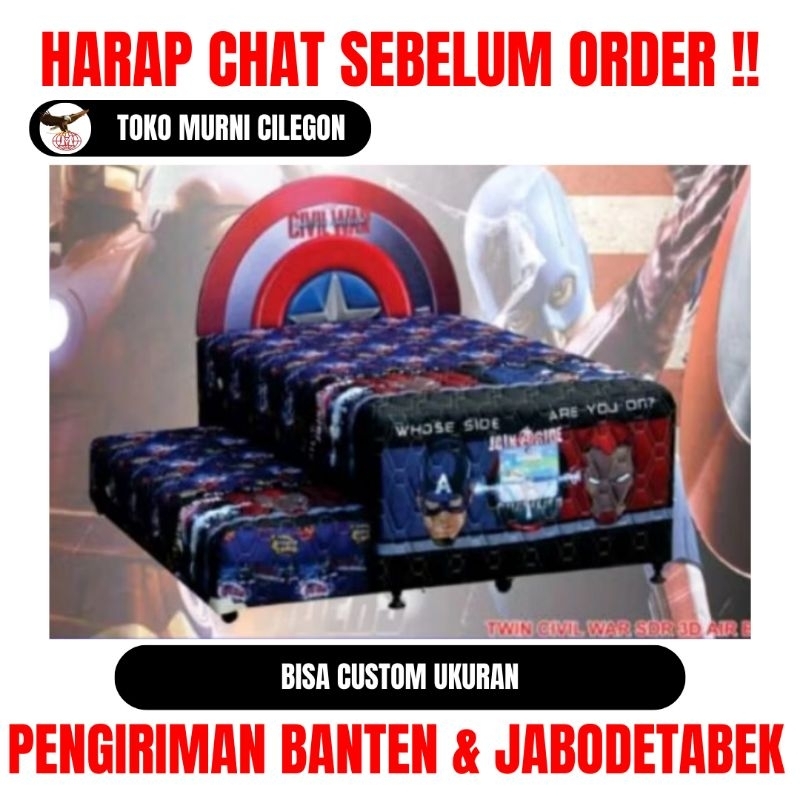 Springbed Sorong Civil War 120x200 (free ongkir cilegon serang kota)