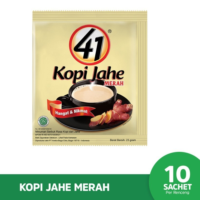 

PAKET HEMAT Kopi Jahe 41 / 1 renceng isi 10 sachet