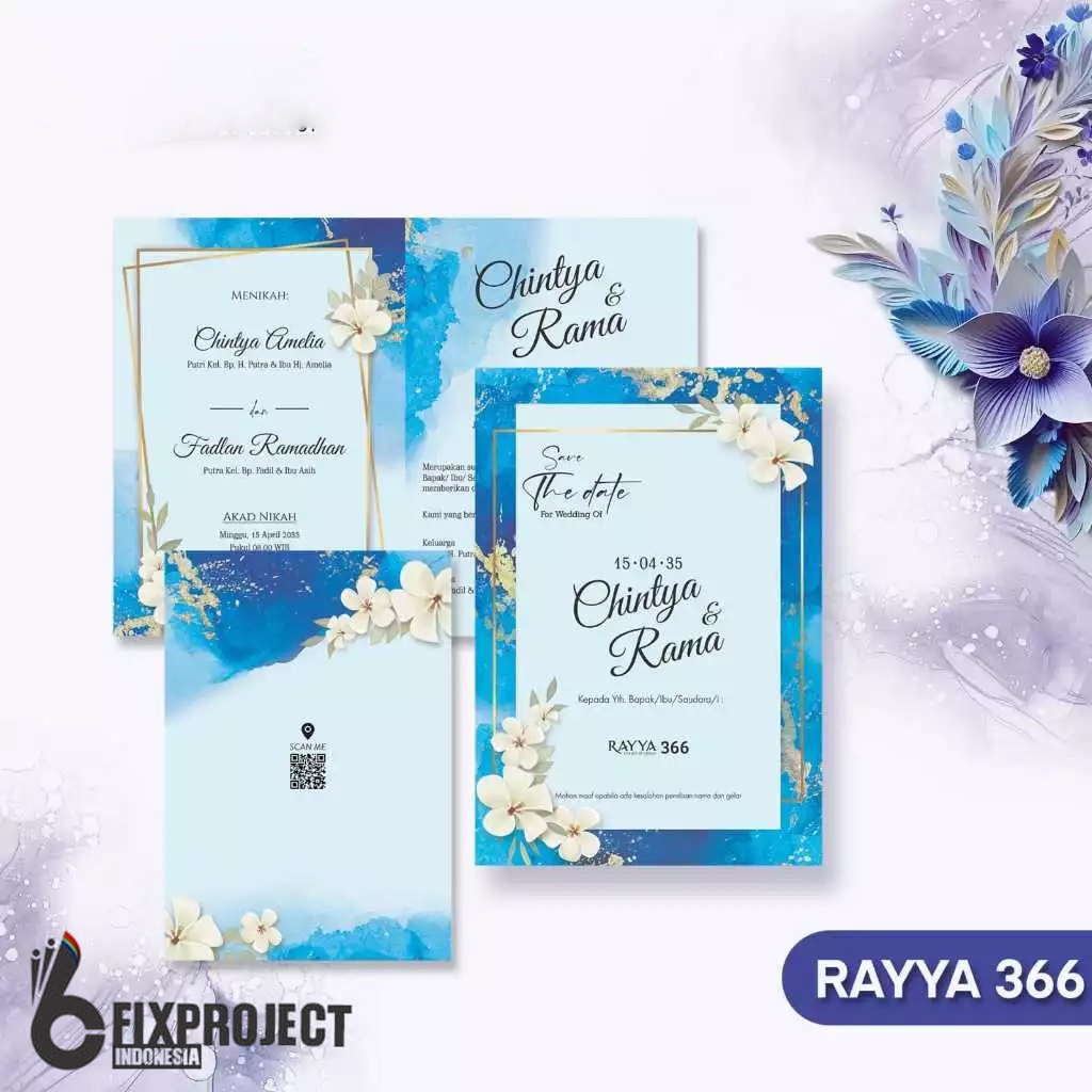UNDANGAN PERNIKAHAN RAYYA 366 | CETAK UNDANGAN MURAH  | RAYYA