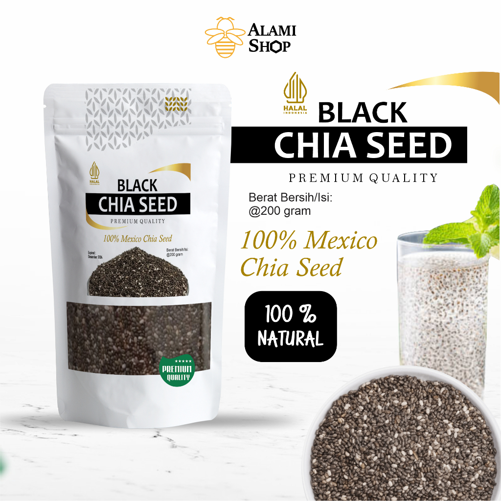 

Biji Chia Isi 200 Gram, Black Chia Seed, Chia Seeds Untuk Diet