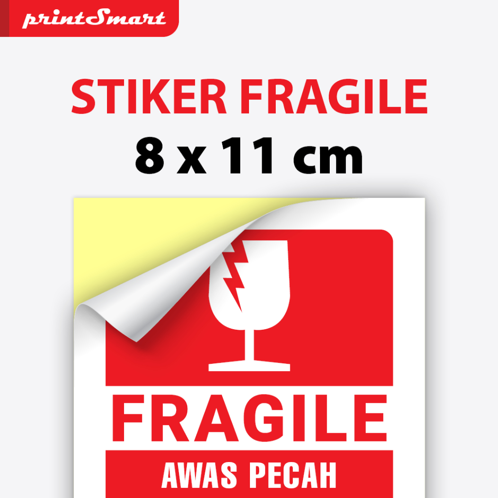 

Stiker Fragile 8 x 11 cm - Stiker Pecah Belah - Stiker Label Kromo
