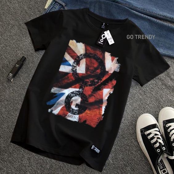 D'Green Baju Kaos Model Baru 2022 Pria Kasual Cotton 30s Hitam