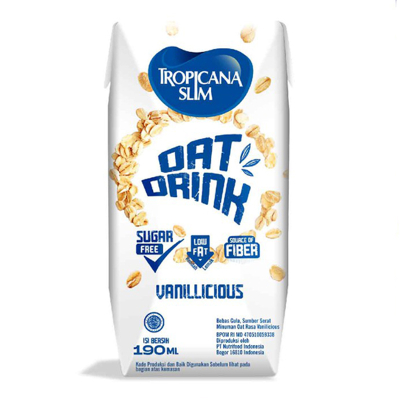 

TROPICANA SLIM OAT DRINK VANILLA 190 ML/MINUMAN OAT RASA VANILLA