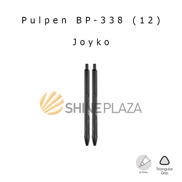 

[PACK] Pulpen Joyko Vocus BP-338 0.7mm - Bolpen Pena Ball Pen Hitam 0,7 mm