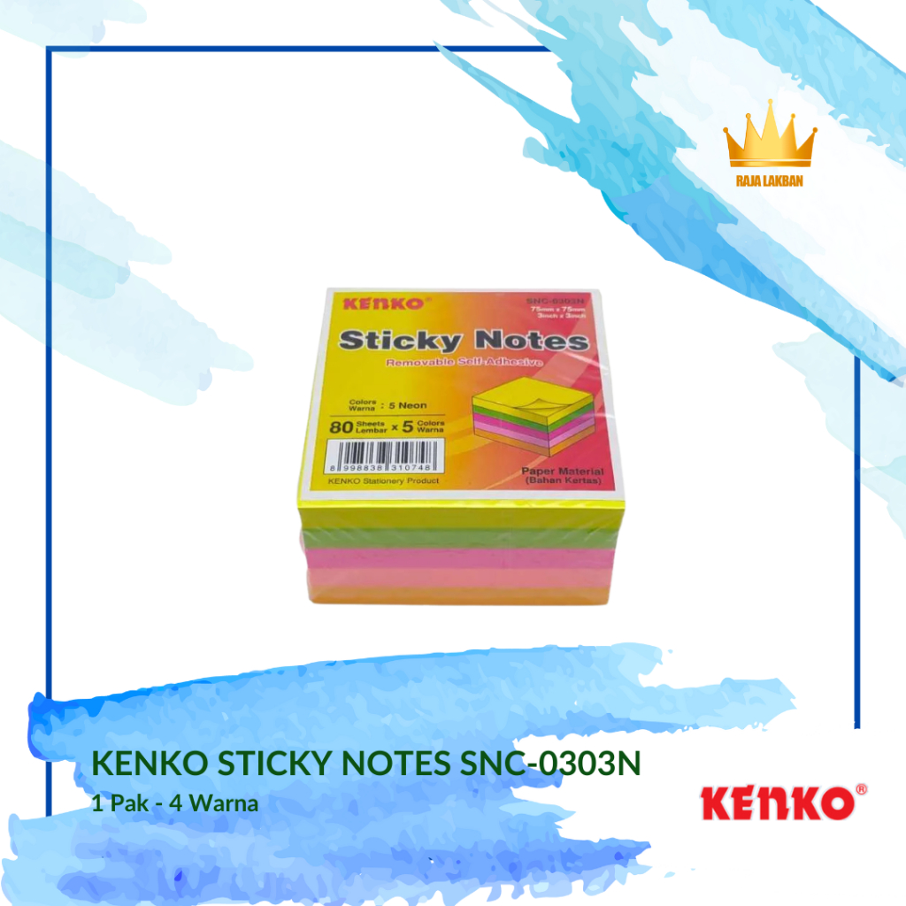 

Sticky Notes Cube Kenko Sticky Notes SNC-0303N/ Warna-warni - Pak