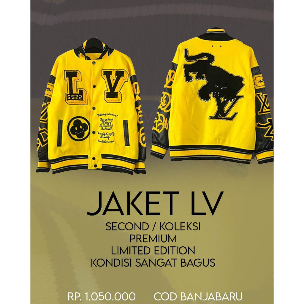 Jaket LV Varsity Kuning second ori