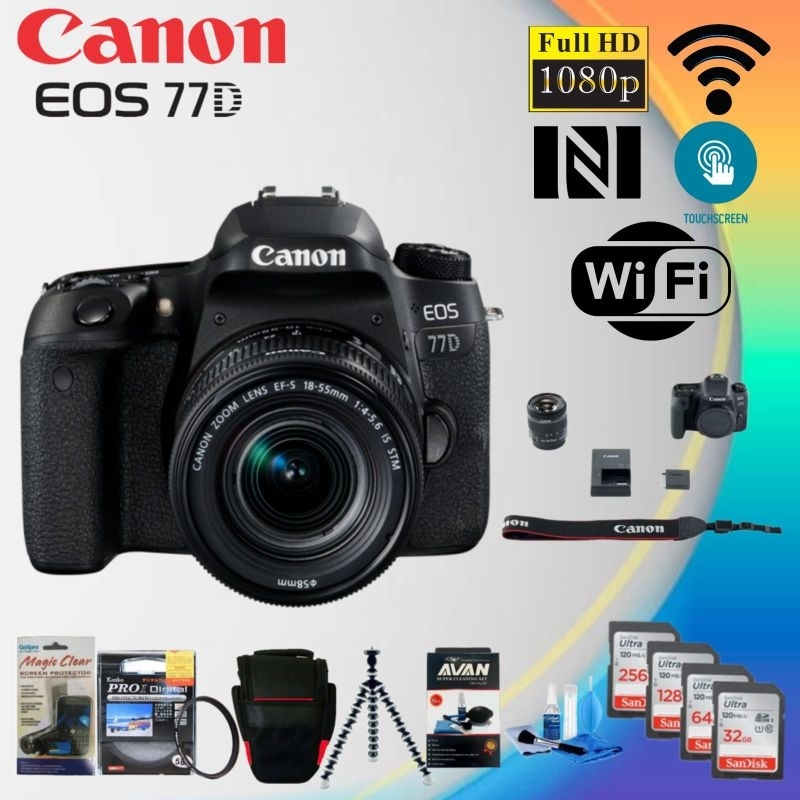 CANON 77D LENSA 18-55MM STM BERGARANSI